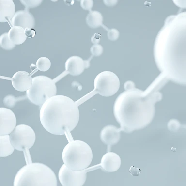 white molecular structure 3D render