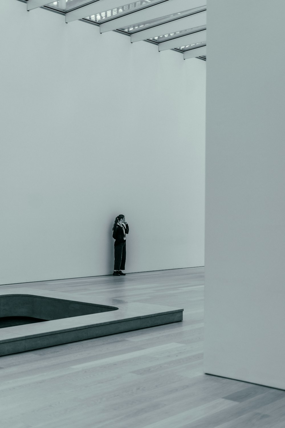 a person standing in a room