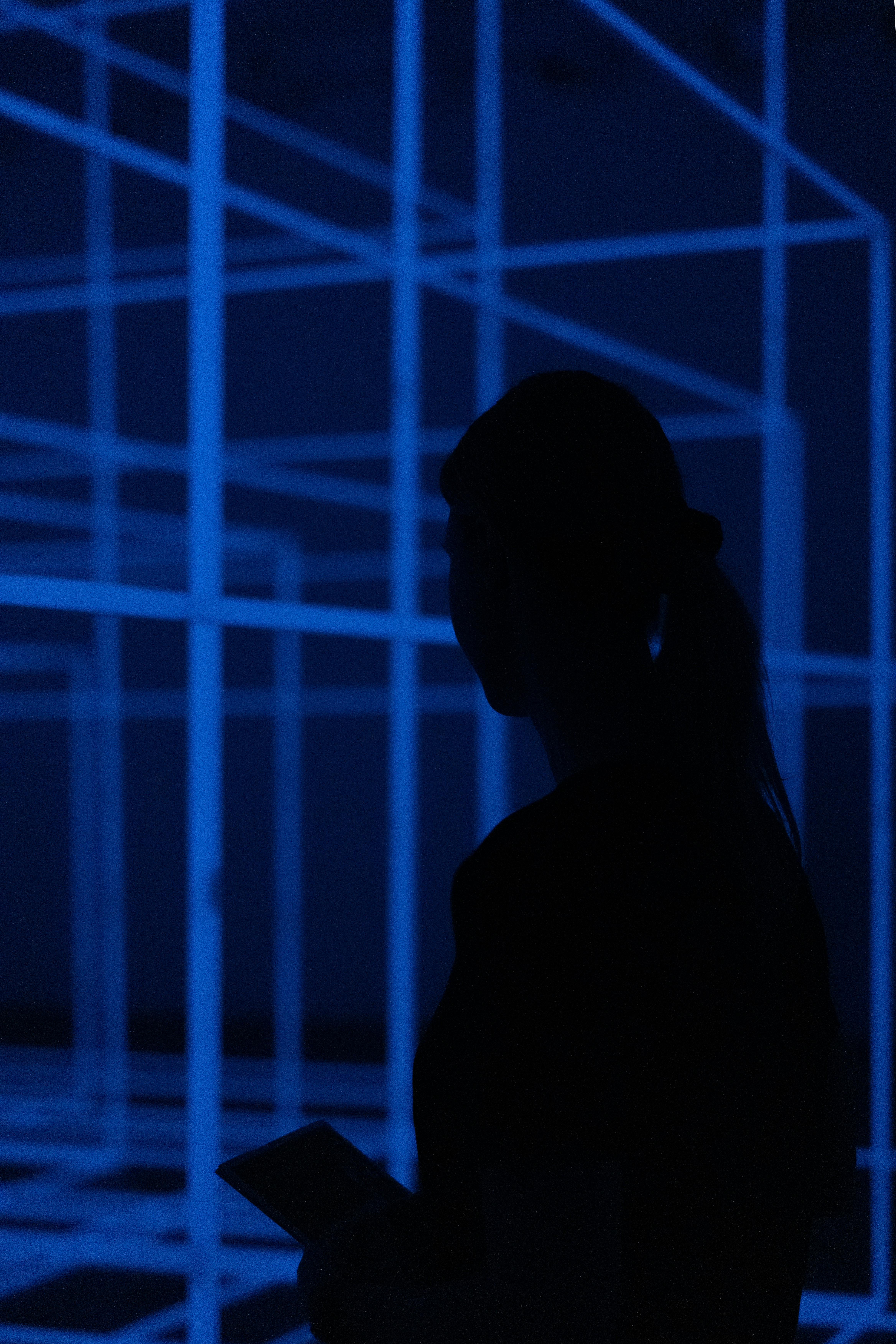 a person looking at a phone