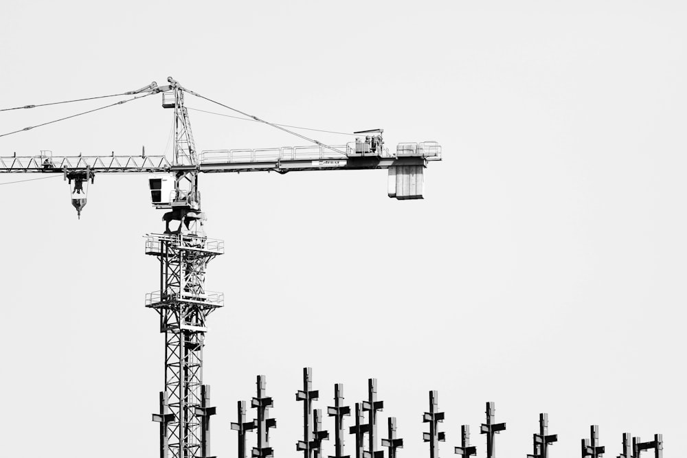 a crane on a construction site