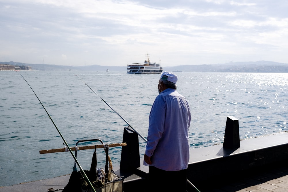 a man standing on a boat