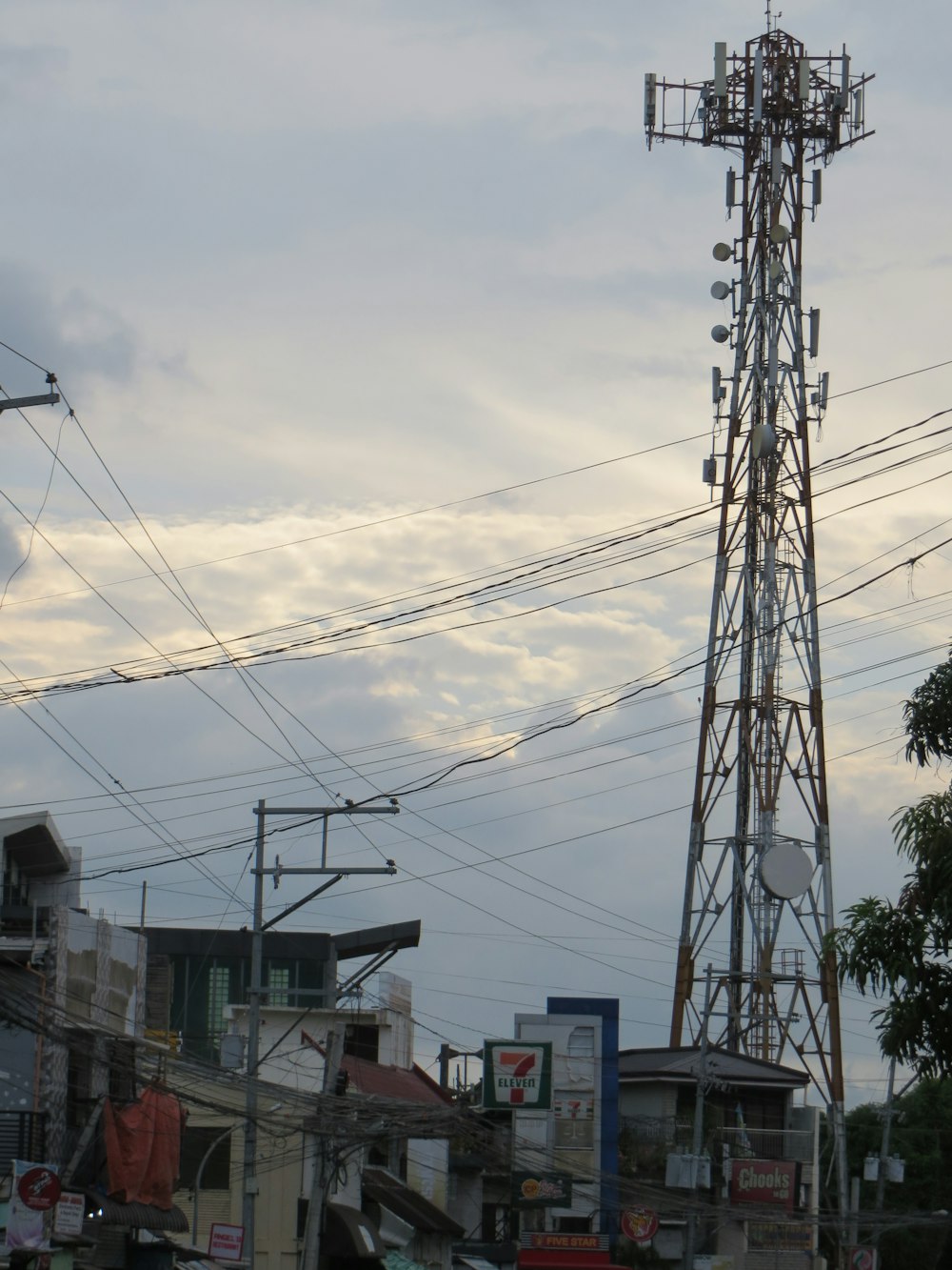 a power line tower