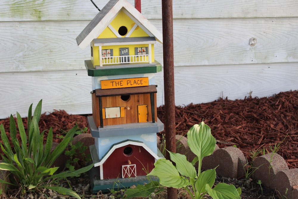 a small house in a garden