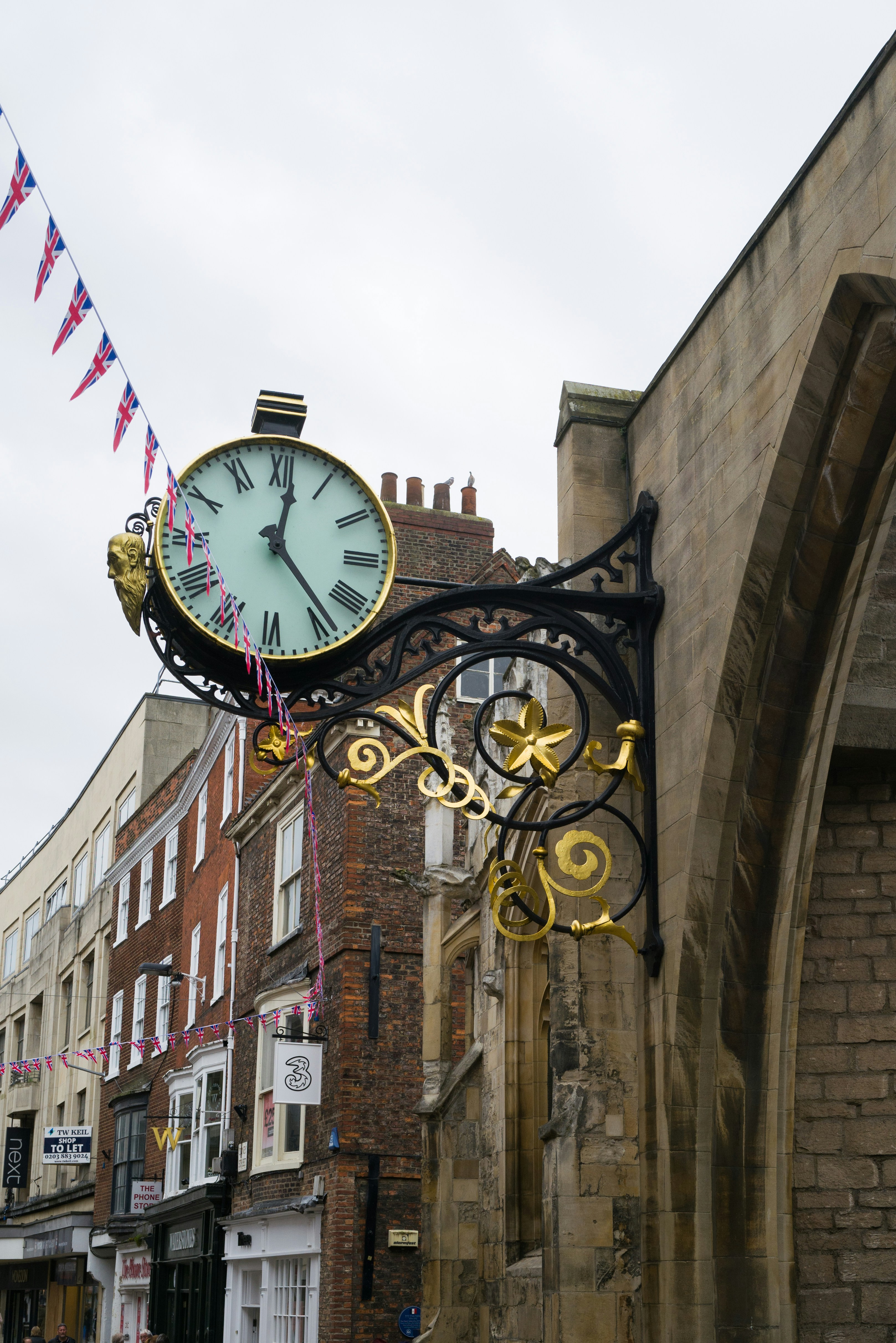 a clock on a building