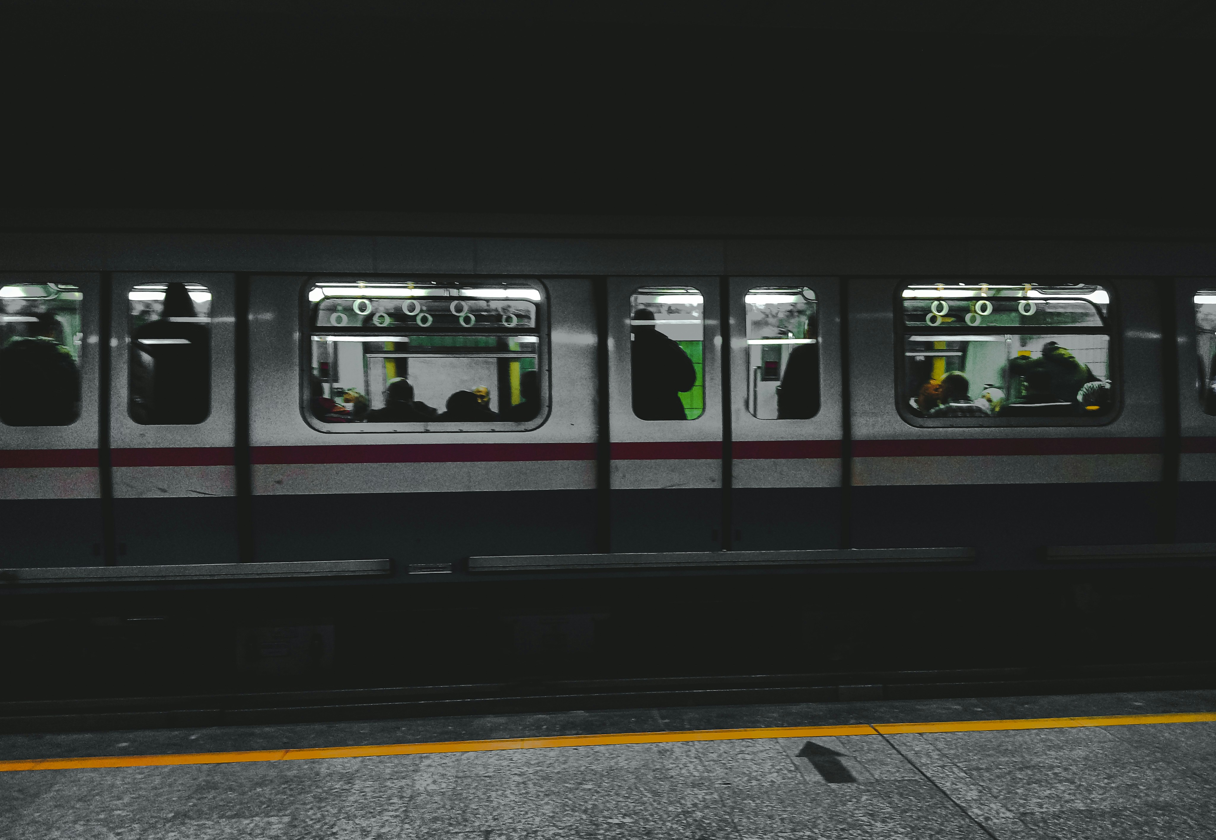 Un treno viaggia lungo i binari