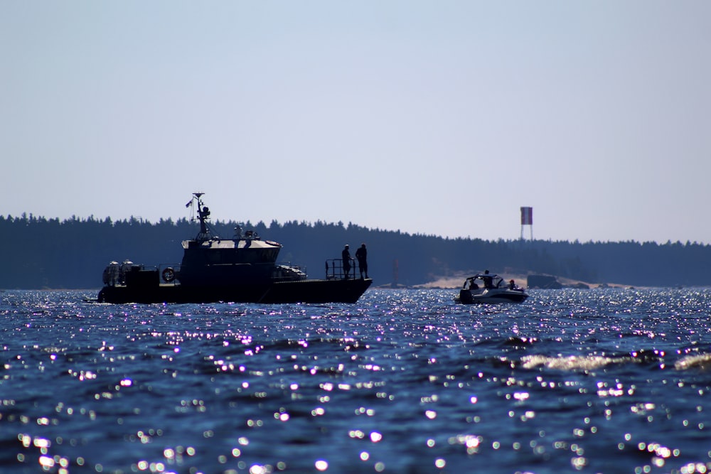 a couple of boats in the water