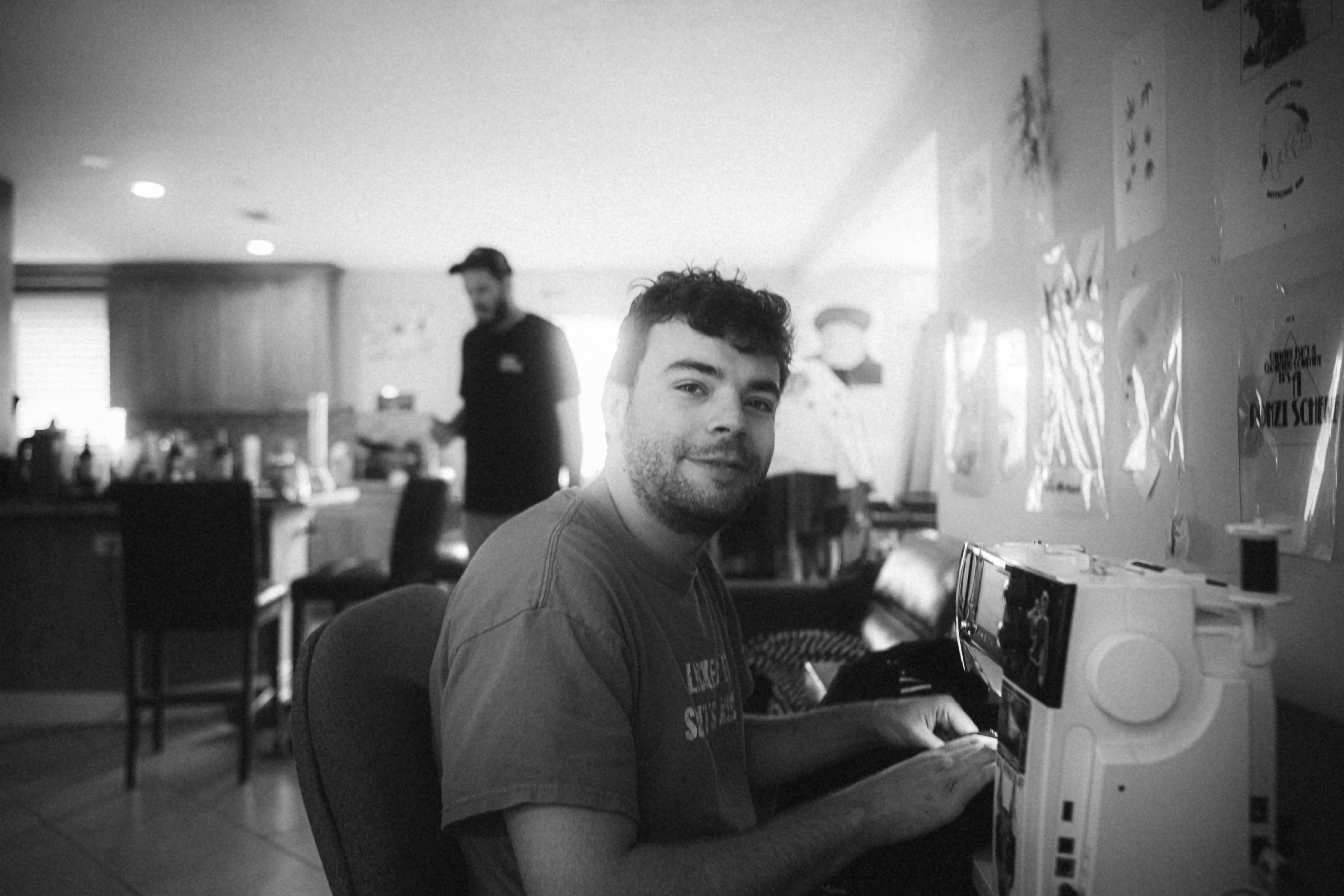 a man sitting in a chair