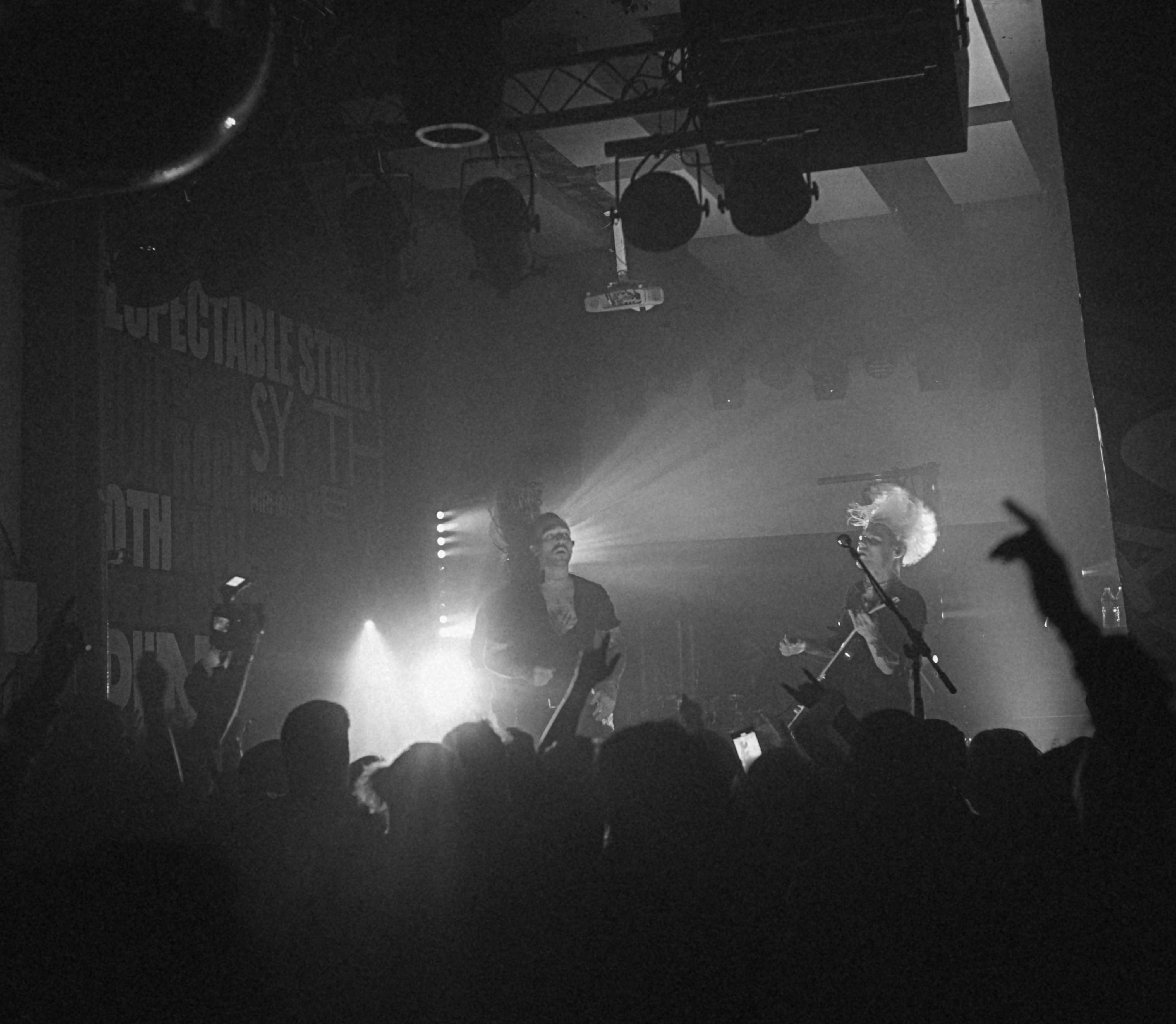 a band playing on a stage