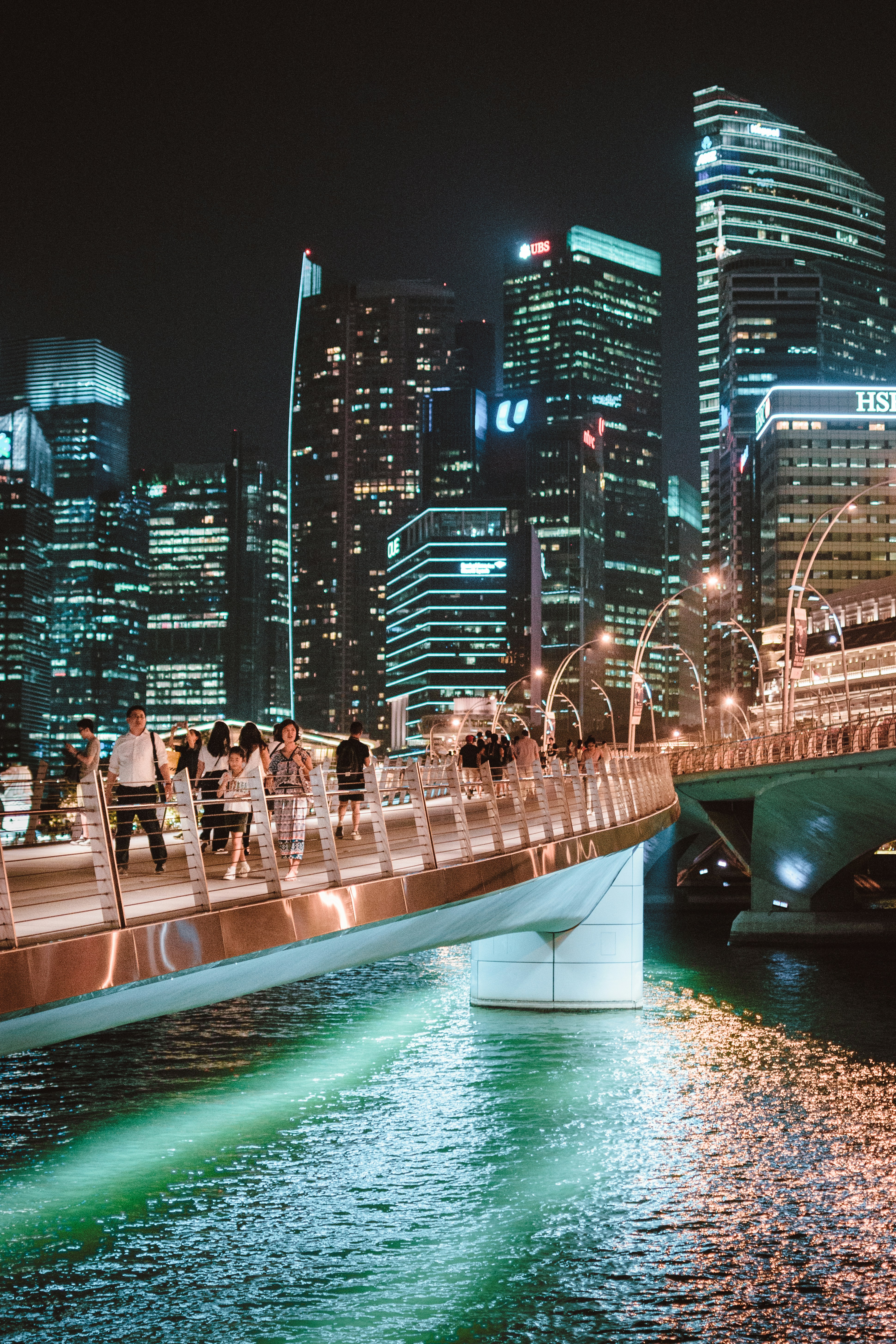 Singapore skyline night lights, wallpaper, Marina Bay Night Lights: A Spectacle to Behold 3