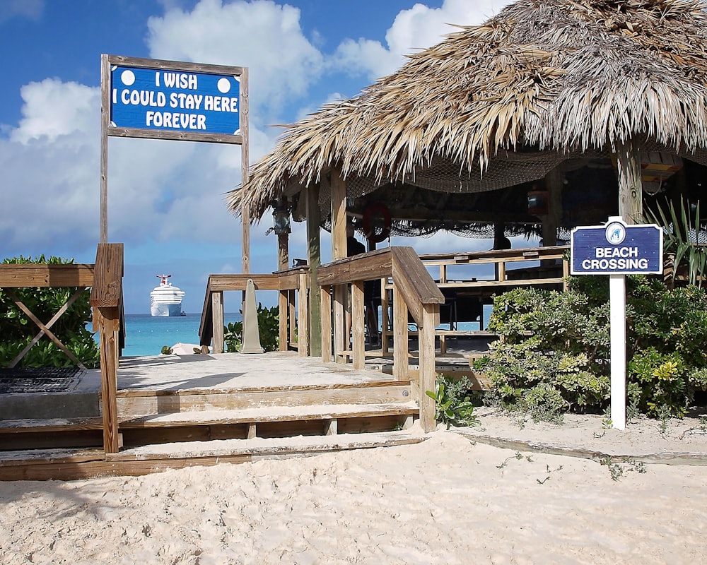 a hut on a beach