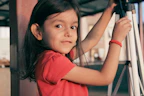 a young girl on a playground