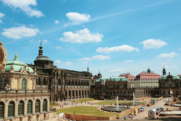 A large courtyard with buildings around it — Dresden, Germany