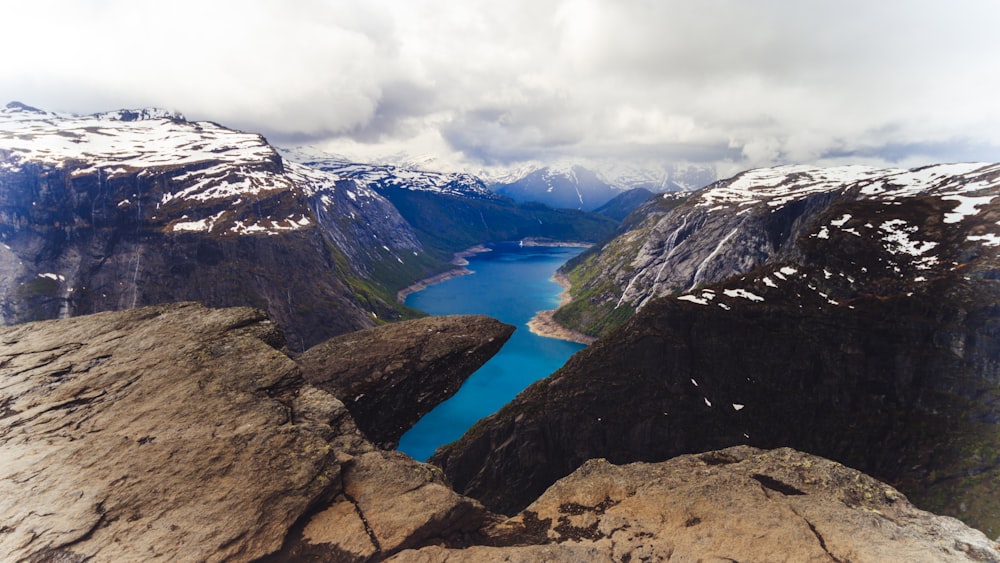 a river between mountains