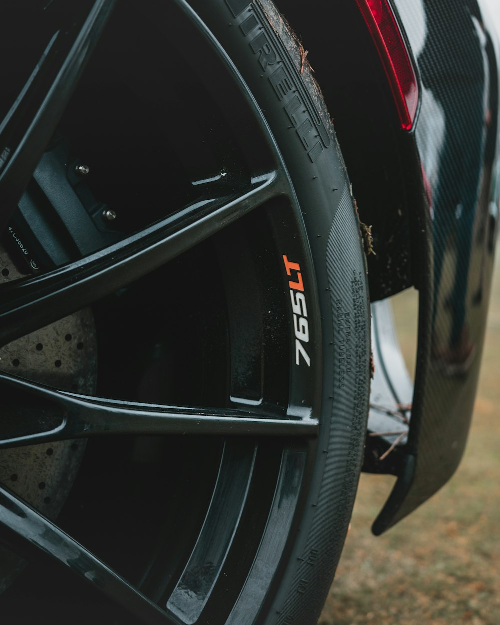 close up of a tire