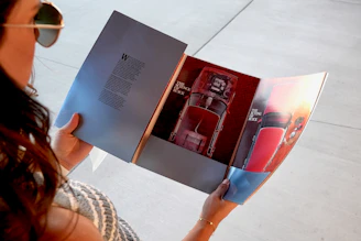 a person holding a book