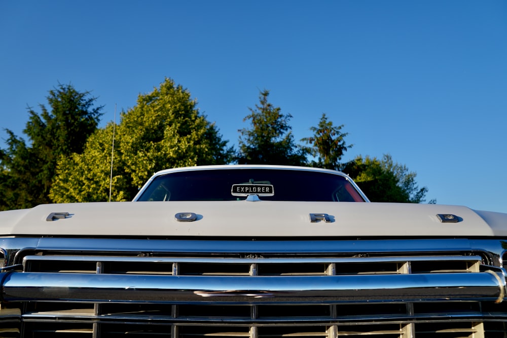 a car parked on a trailer