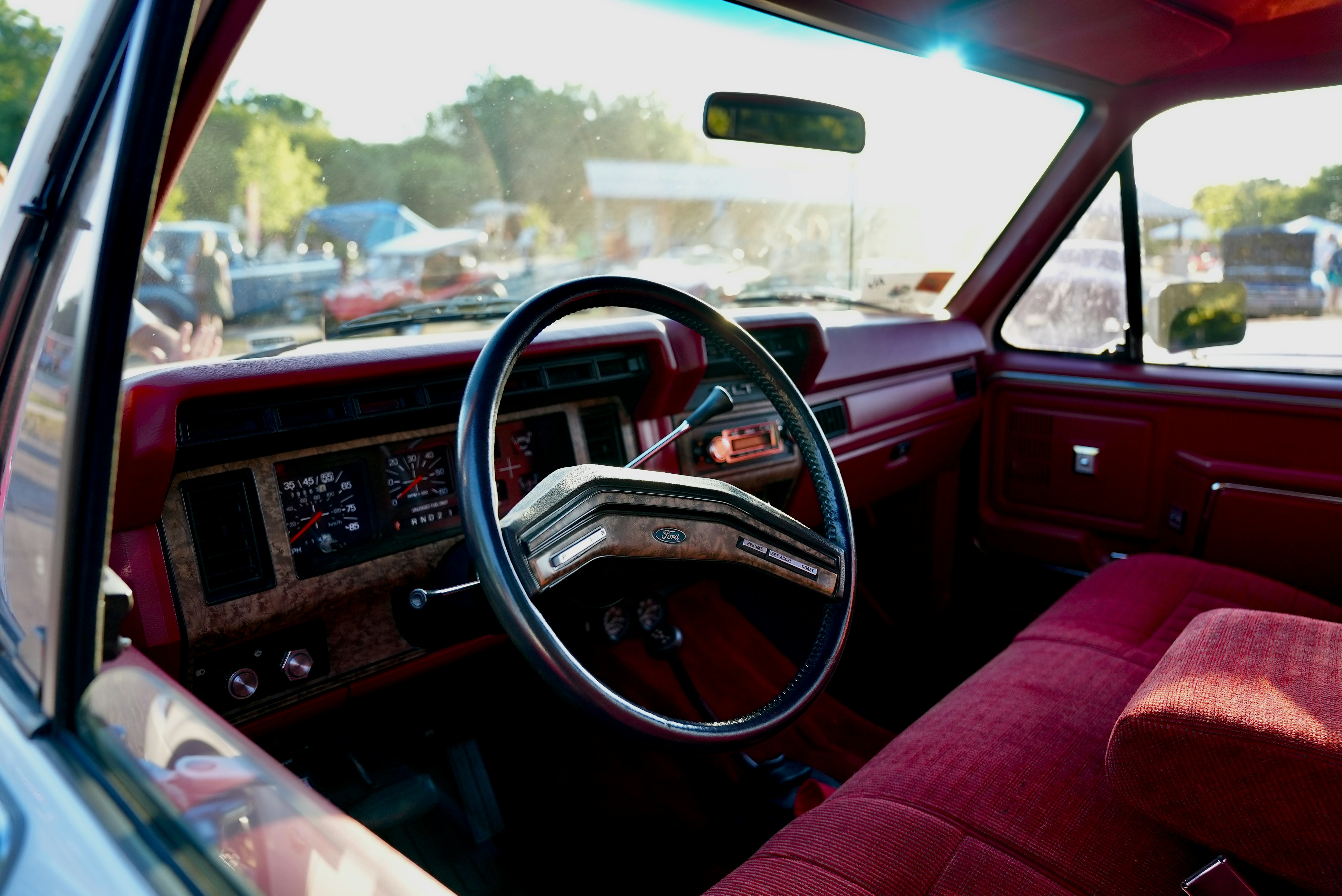 the interior of a car
