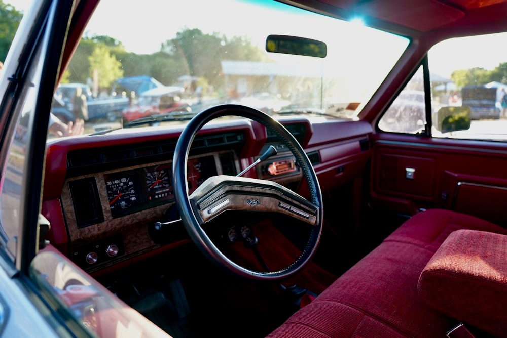 the interior of a car