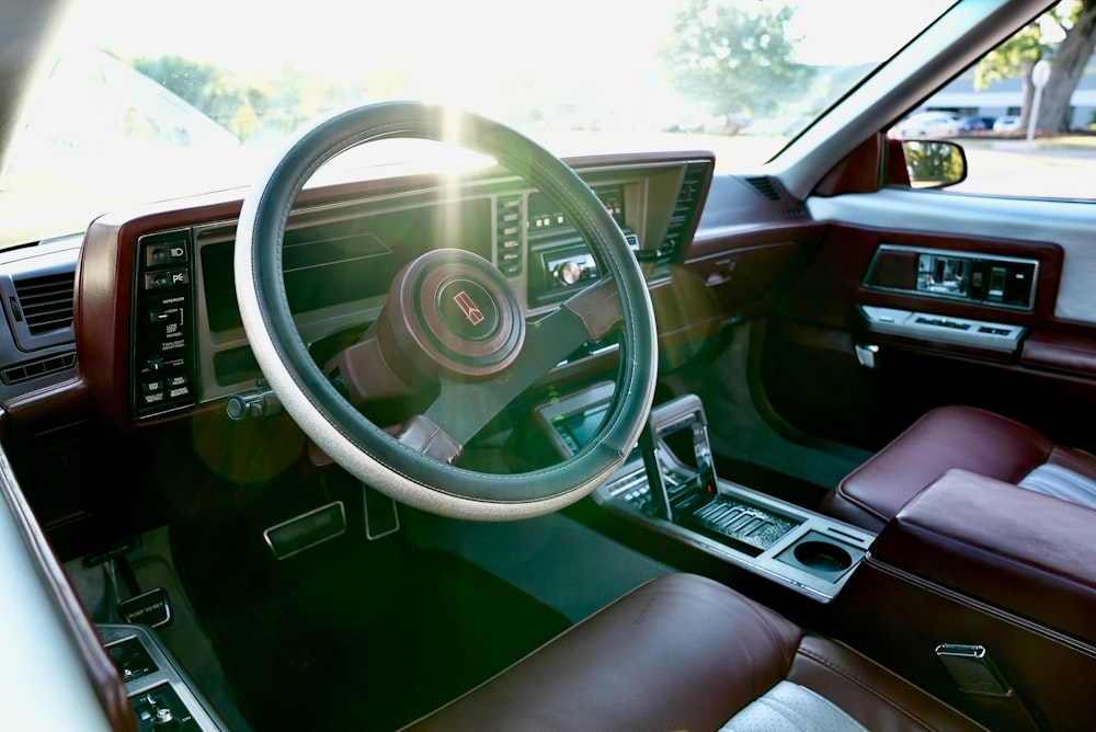 the interior of a car