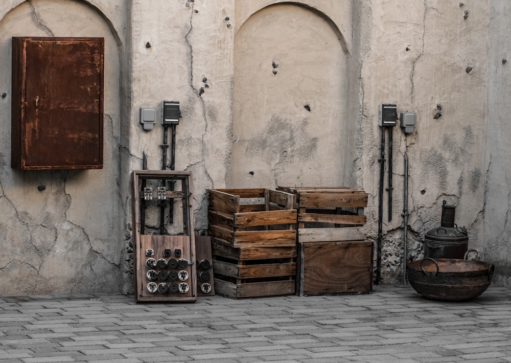 a room with old furniture