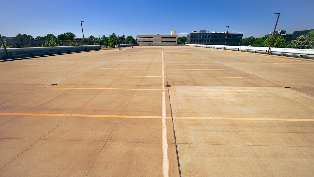 a large empty parking lot