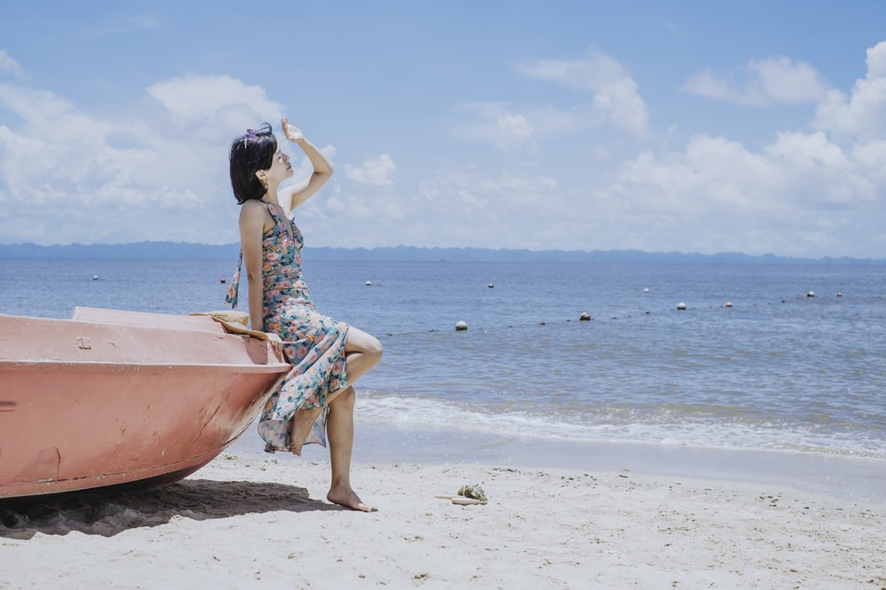 a man sitting on a beach