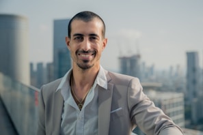 a man smiling for the camera