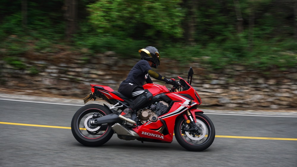 a man riding a motorcycle