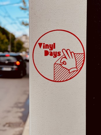 a sticker on a wall