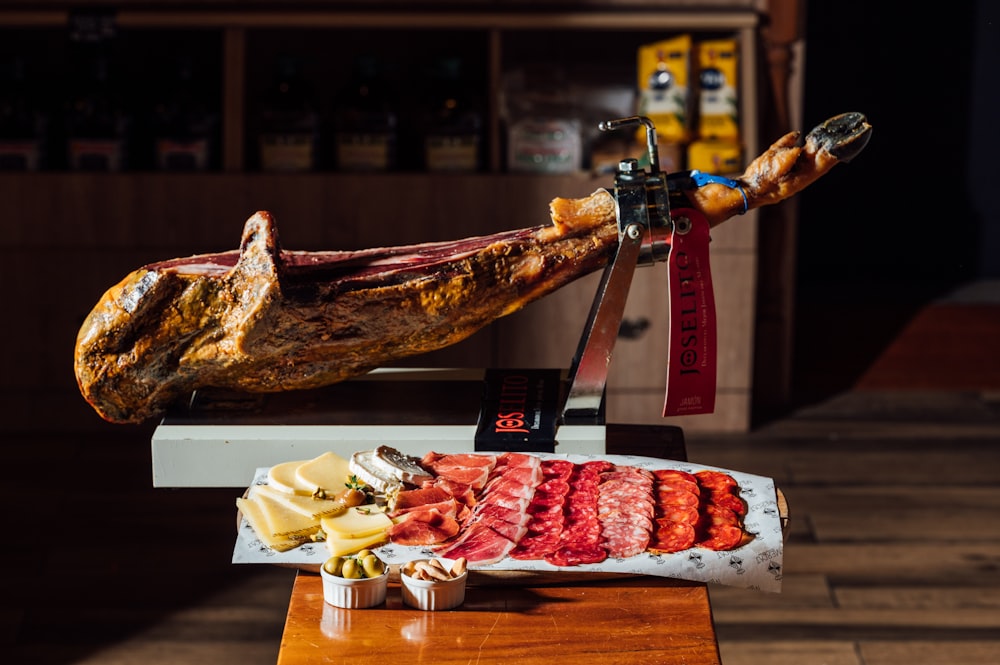 a large fish on a cutting board