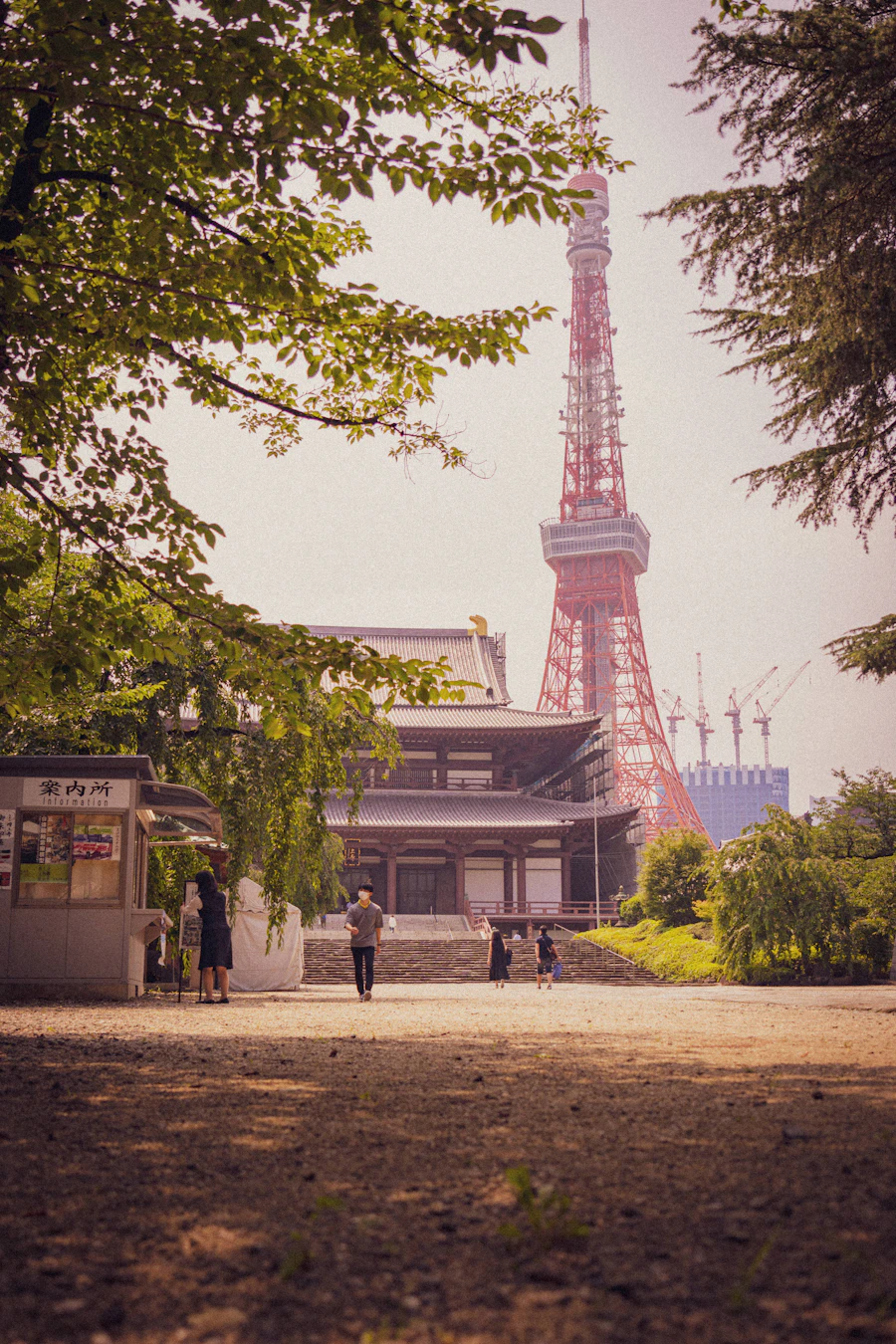 Tokyo Tower and Zojoji Temple in Tokyo