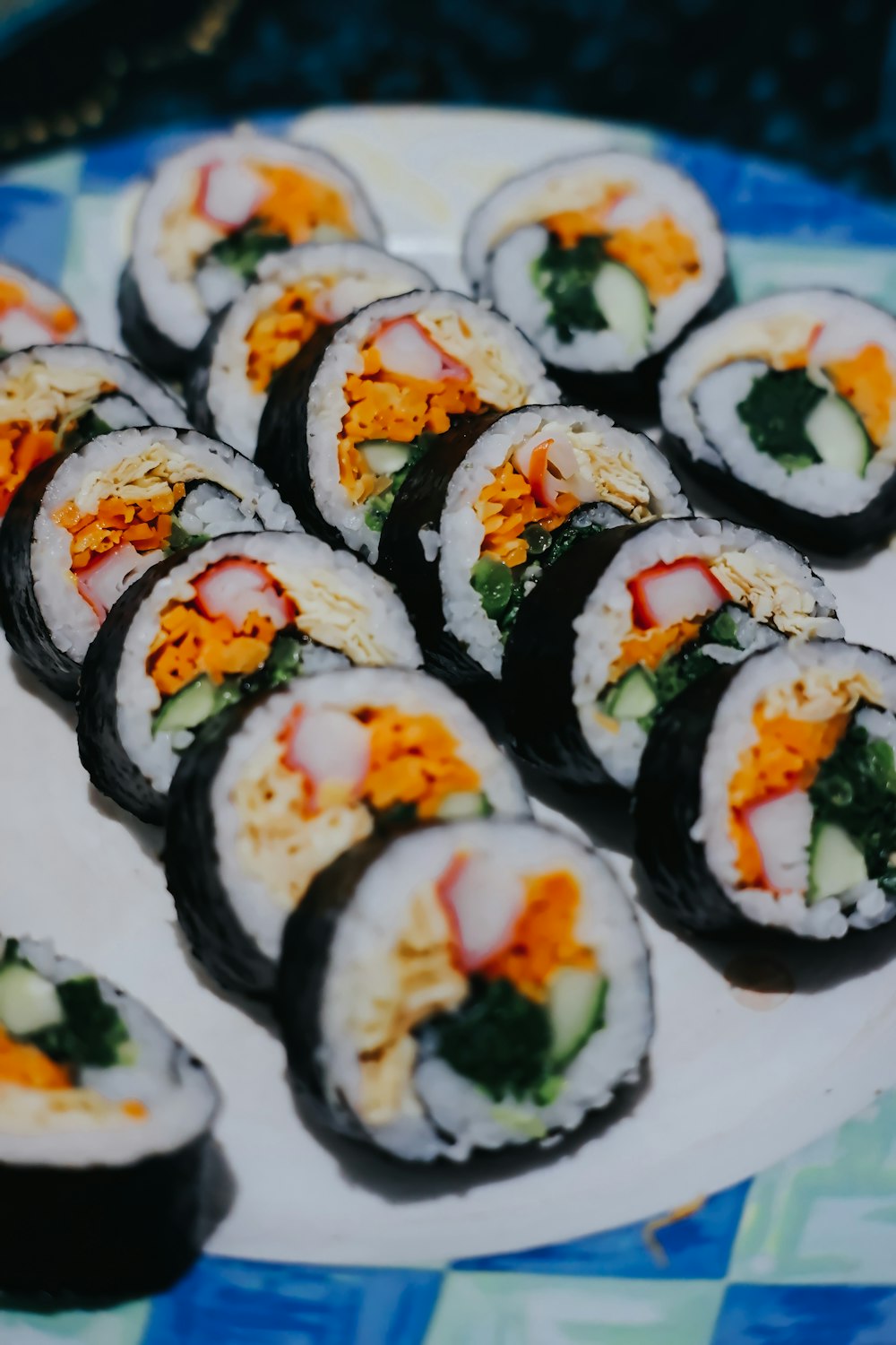 a plate of sushi