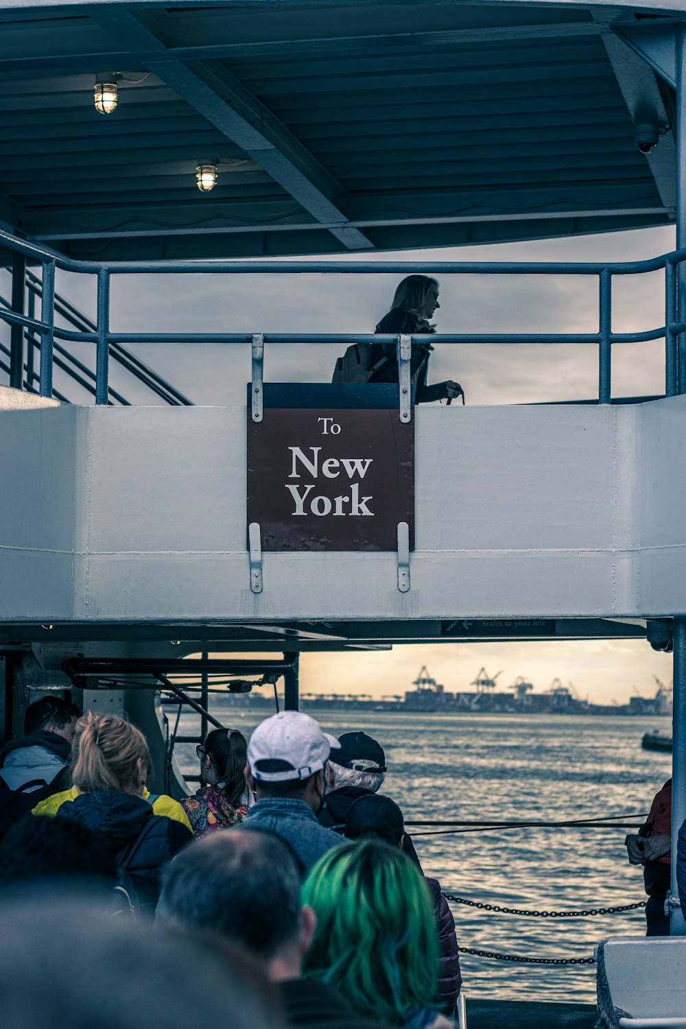 a person standing on a boat