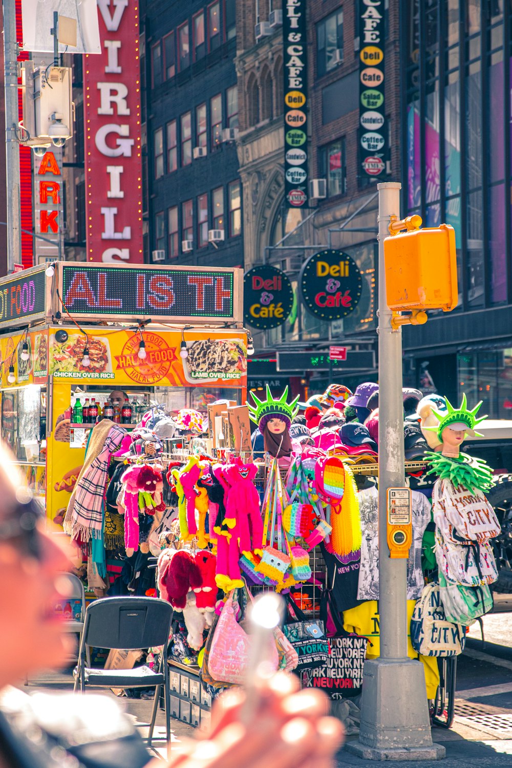 a street is filled with people