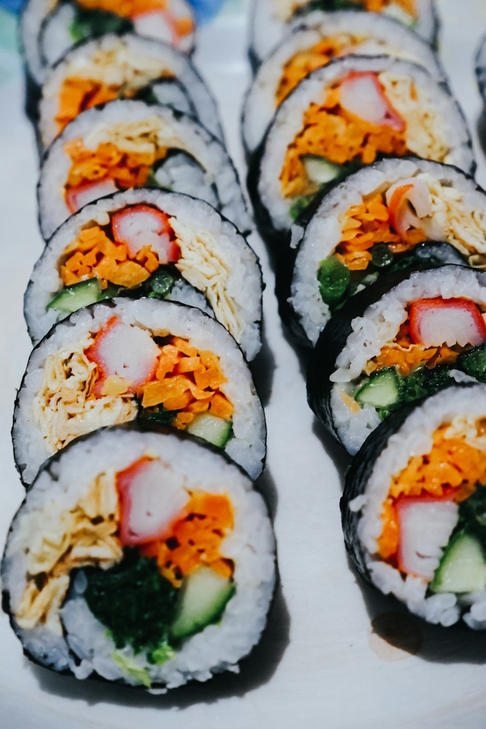 a plate of sushi