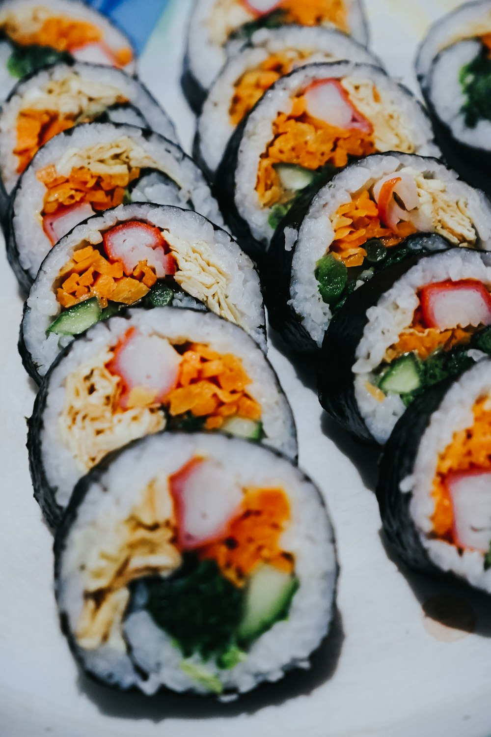 a plate of sushi