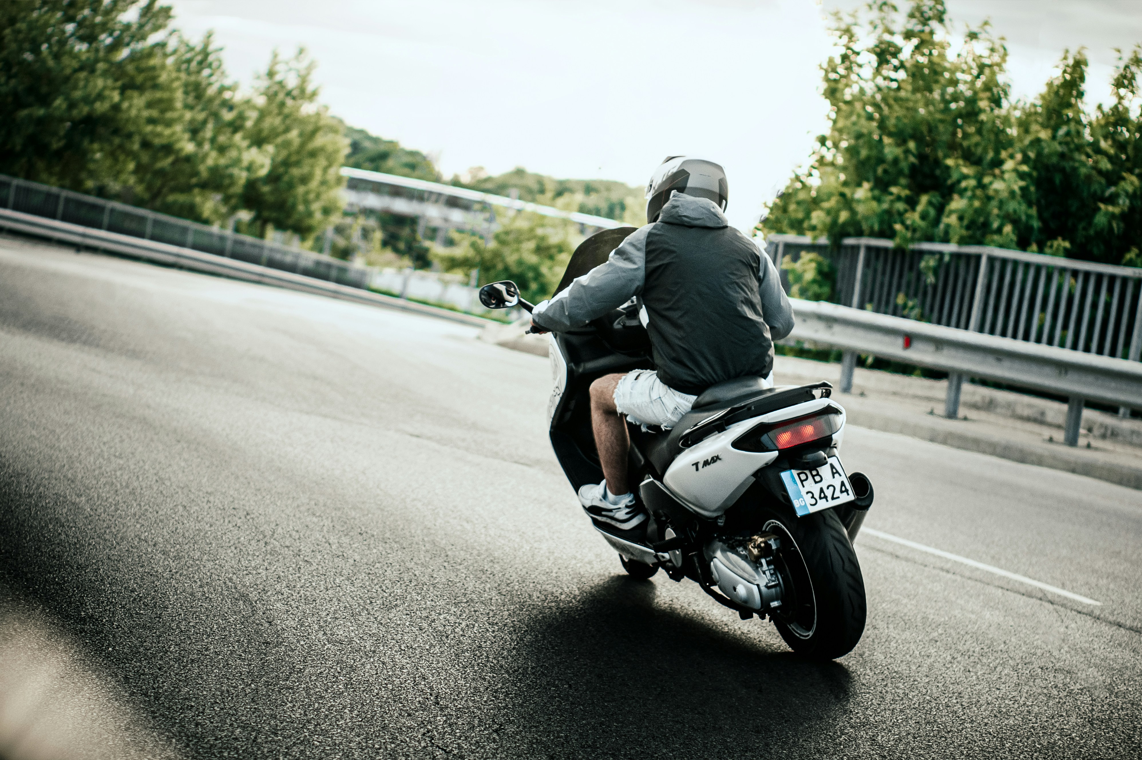 a person riding a motorcycle