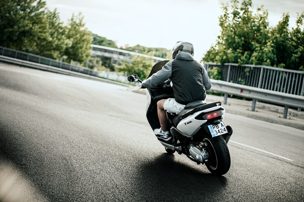 a person riding a motorcycle