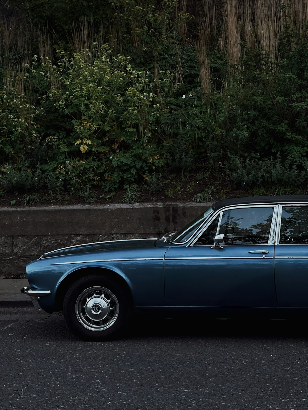 a car parked on the side of a road