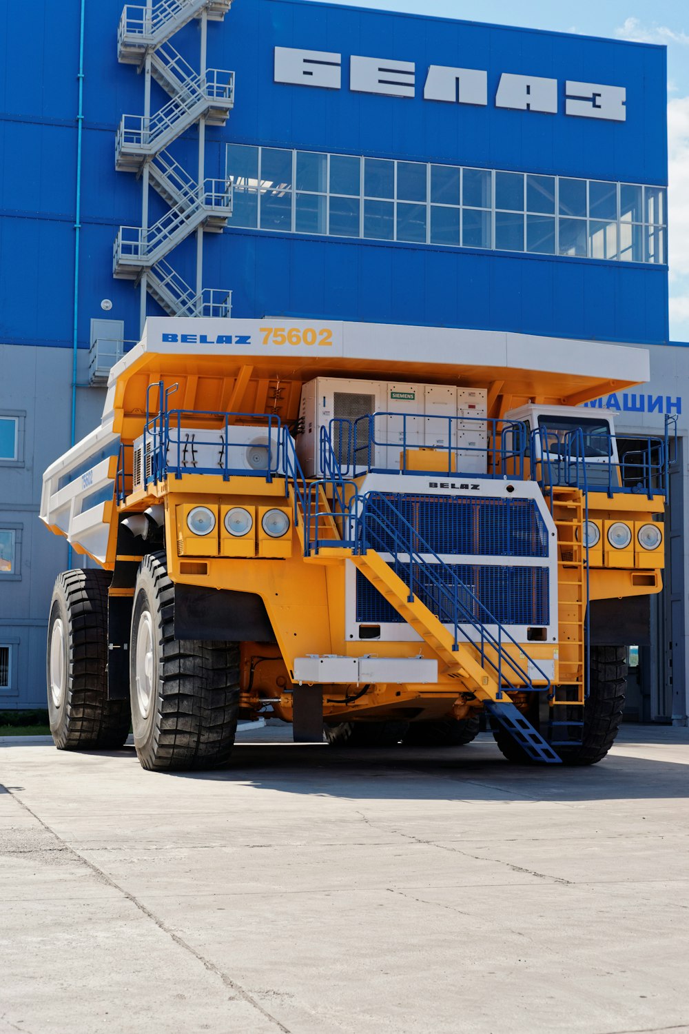 a large yellow truck