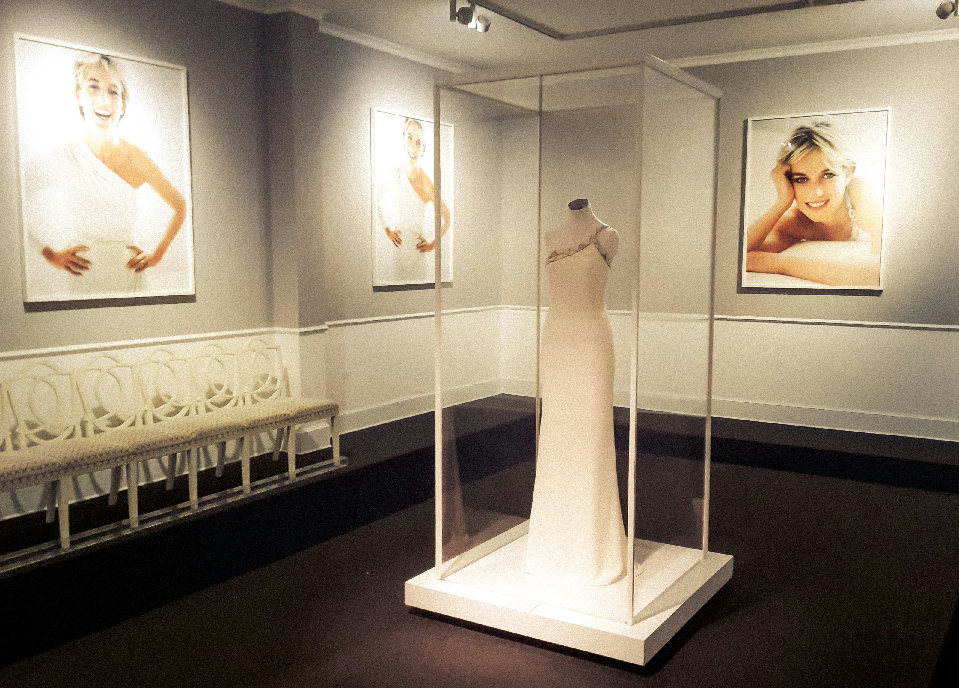 a white dress in a room