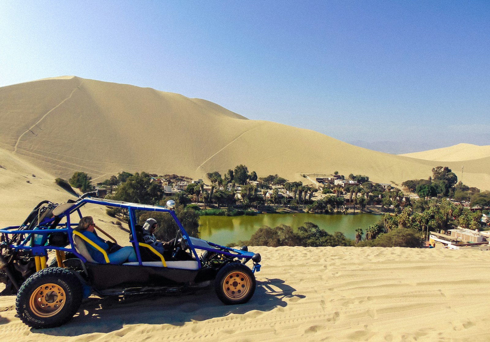 Buggy routes leave from the oasis into the dunes