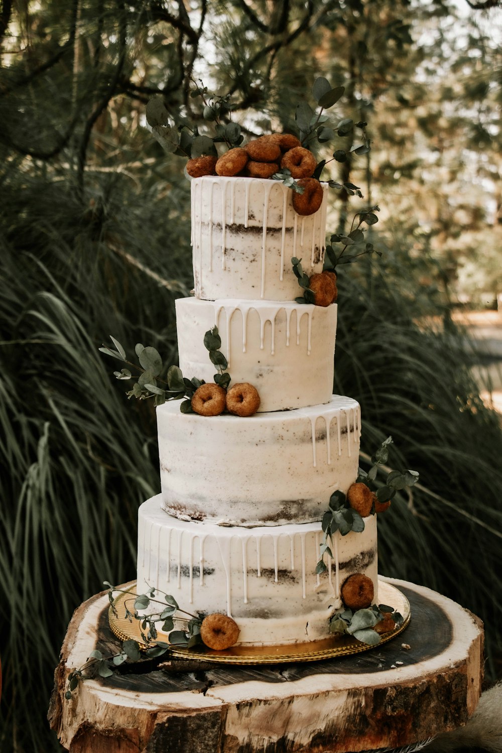 a white cake with pineapples on top