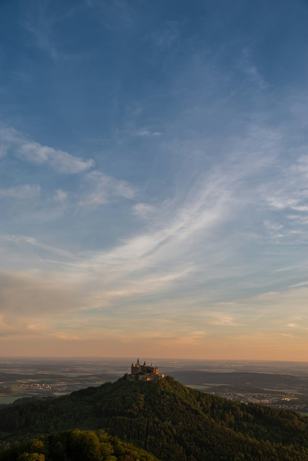 a large ship on a hill