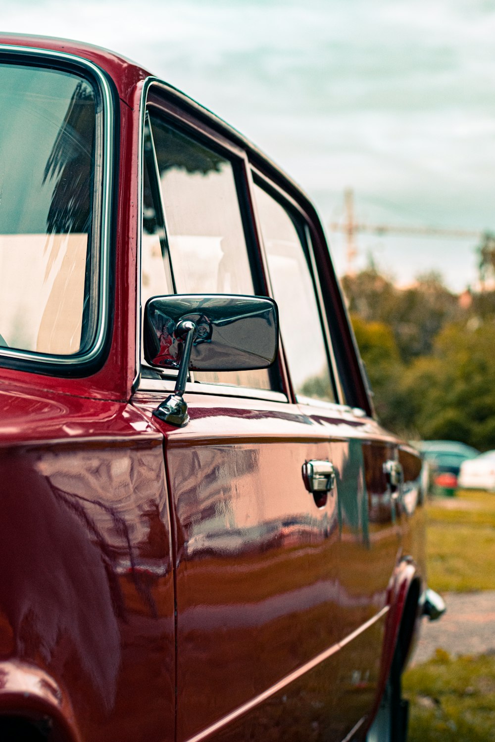 a car with a broken window