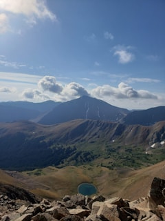 A panoramic view of a mountain landscape used for teaching physical geography.