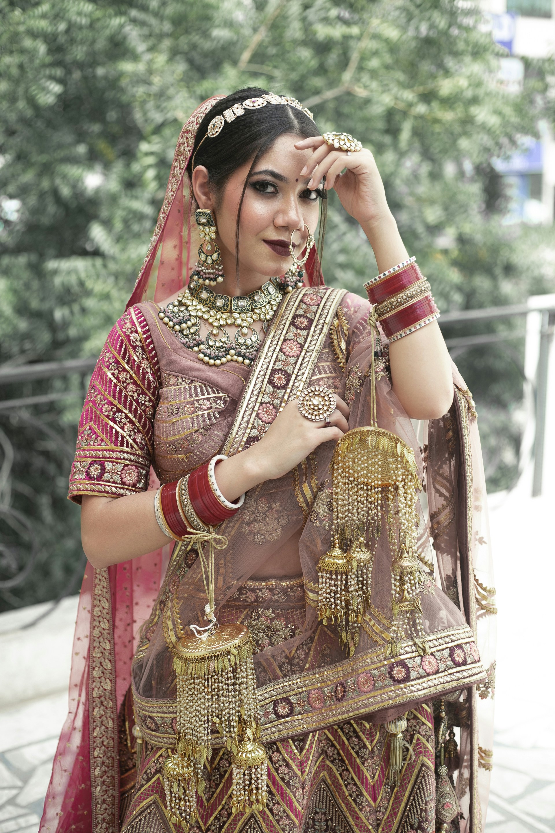 a woman in traditional indian attire