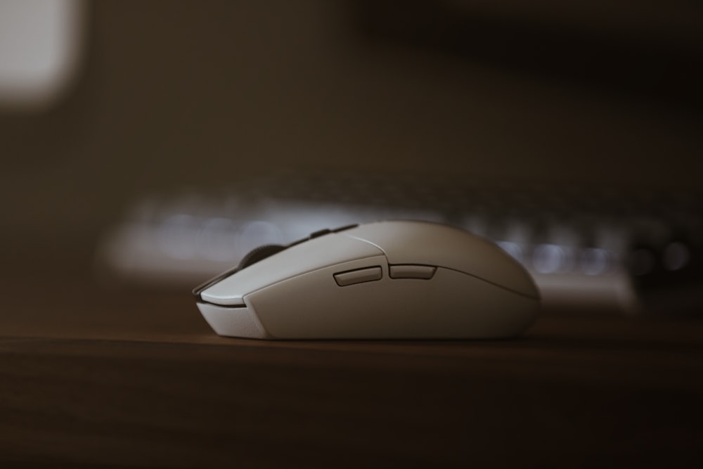 a computer mouse on a desk