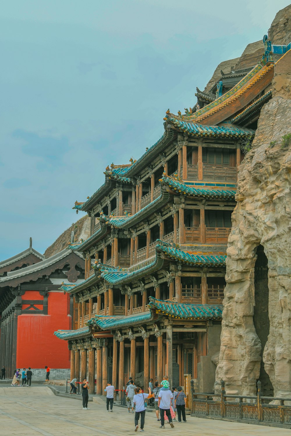 a building with colorful decorations