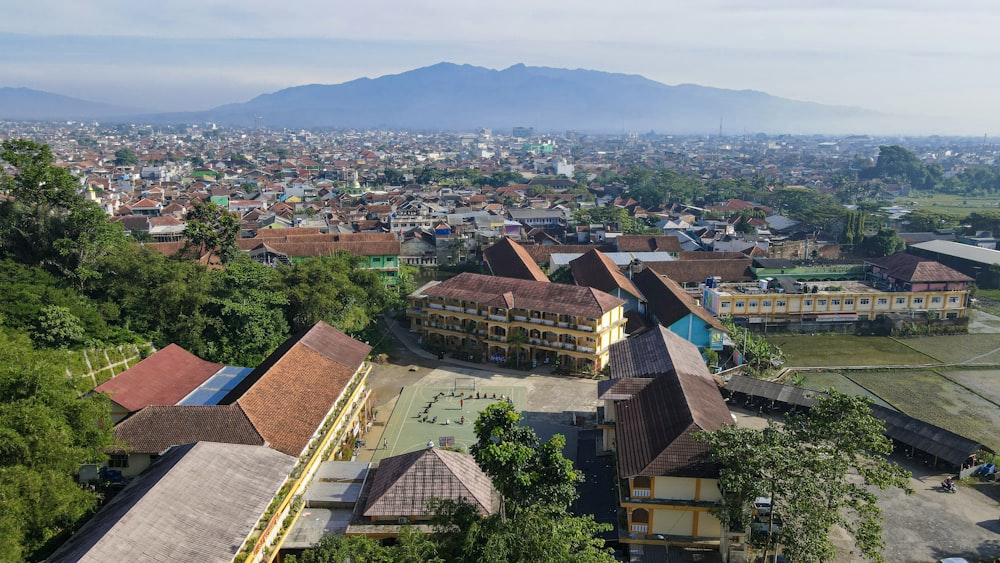 a city with many buildings